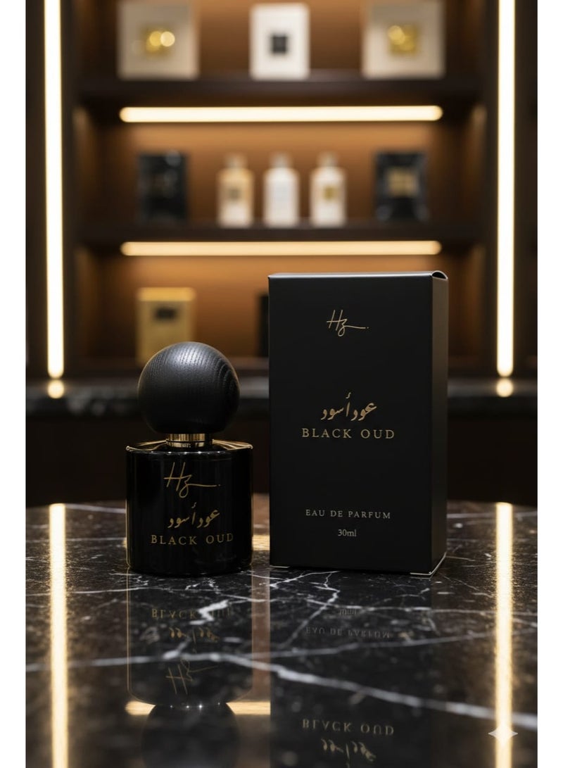 أتش زي عطر العود الأسود 30 مل – عود كمبودي وخشب الصندل وخشب غاياك – عطر شرقي فاخر للرجال والنساء - Image 2